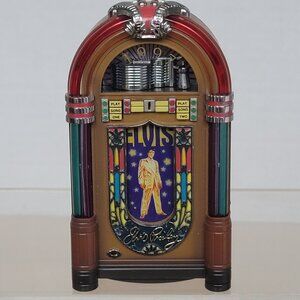 Vintage  Carlton Cards 1997 Elvis Jukebox Lights Music Ornament 3rd in A Series